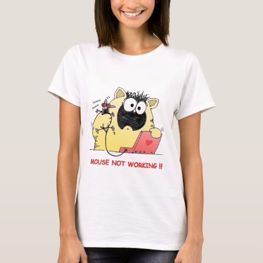 T-shirt Chat et souris drôles (Devant)