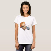 T-shirt Chat et souris Jouer aux échecs Dessin amusant  (Devant entier)