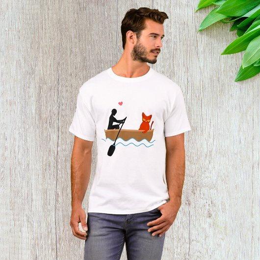 T-shirt Chat et tour en bateau Drôle Whimsical Animateur d