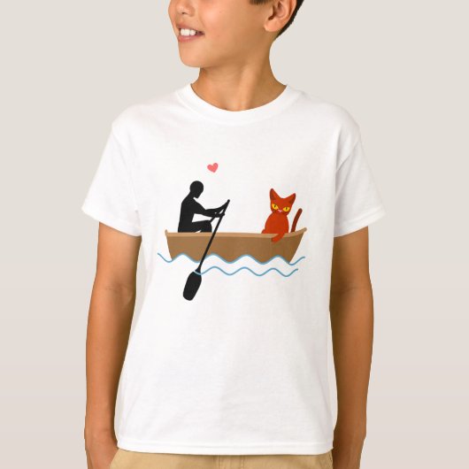 T-shirt Chat et tour en bateau Drôle Whimsical Animateur d (Devant)