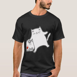T-shirt Chat et un poisson