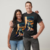 T-shirt chat et vin féminin (Unisexe)