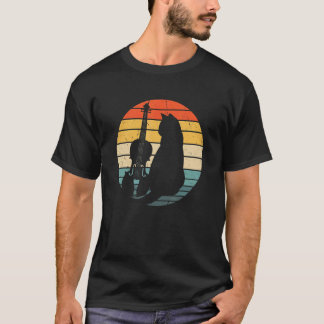 T-shirt Chat et Violon Instrument de Musique Drôle Kitten 