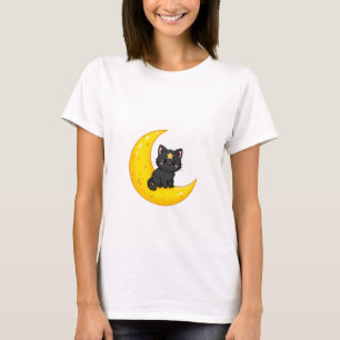 T-shirt Chat étoilé au clair de lune
