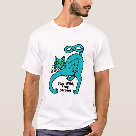 T-shirt Chat Expressif Excentrique (Devant)