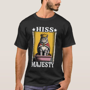 T-shirt Chat Fâché Majesté Amateur de Bac à Litière Drôle