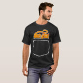T-shirt Chat factice dans la poche (Devant entier)