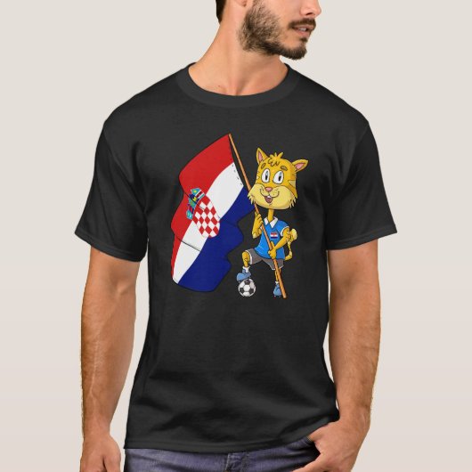 T-shirt chat fan croate (Devant)