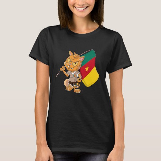 T-shirt chat fan du Cameroun (Devant)