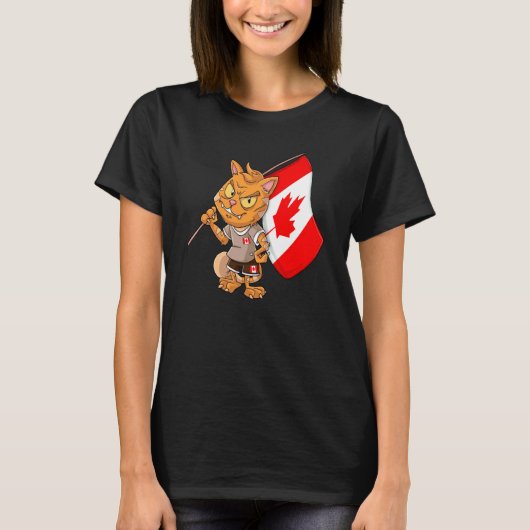 T-shirt Chat fan du Canada (Devant)