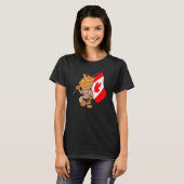 T-shirt Chat fan du Canada (Devant entier)