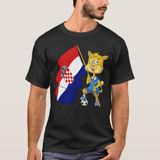 T-shirt chat fanatique croate (Devant)