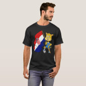 T-shirt chat fanatique croate (Devant entier)