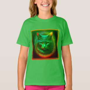 T-shirt Chat Fantastique Devant La Crête