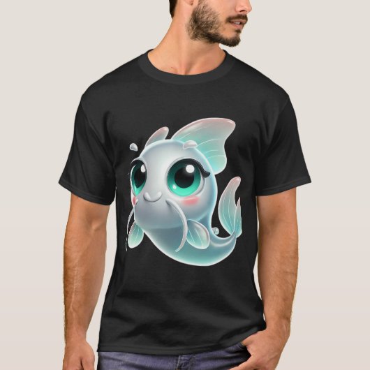 T-shirt Chat-fantôme adorable (Devant)