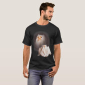 T-shirt Chat fantôme Chat fantôme drôle de chat mème Hallo (Devant entier)