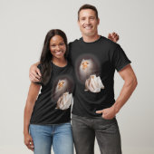 T-shirt Chat fantôme Chat fantôme drôle de chat mème Hallo (Unisexe)