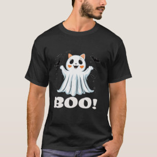T-shirt Chat Fantôme Cute Boo Kitty Halloween