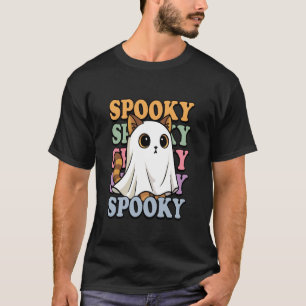 T-shirt Chat fantôme effrayant drôle et mignon pour Hallow