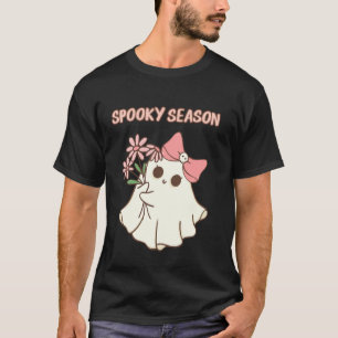 T-shirt Chat fantôme mignon de la saison effrayante