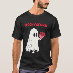 T-shirt Chat fantôme mignon de la saison effrayante