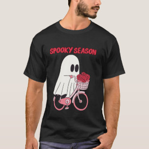 T-shirt Chat fantôme mignon de la saison effrayante 1