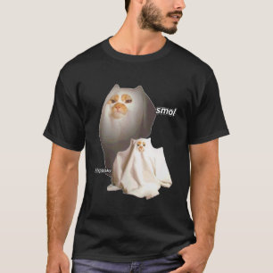 T-shirt Chat Fantôme Smol Mais Effrayant Mème Halloween Ho