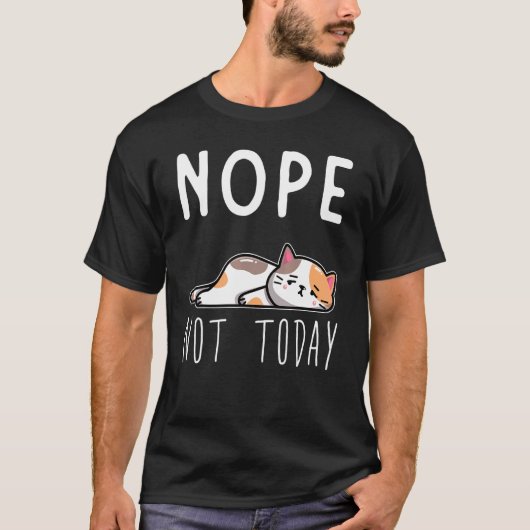 T-shirt Chat Fatigué Lazy Chat 1 (Devant)