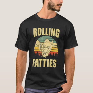 T-shirt Chat Fatties Roulants Vintage