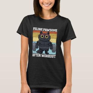 T-shirt Chat Félin Génial Après Entraînement Drôle Femmes 