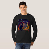 T-shirt Chat Feline Abstrait chat coloré (Devant entier)