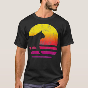 T-shirt Chat femme style rétro VNeck Vintage