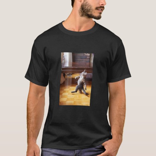 T-shirt Chat Fier Chat Cool Promenade Mème (Devant)