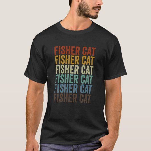 T-shirt Chat Fisher Rétro (Devant)
