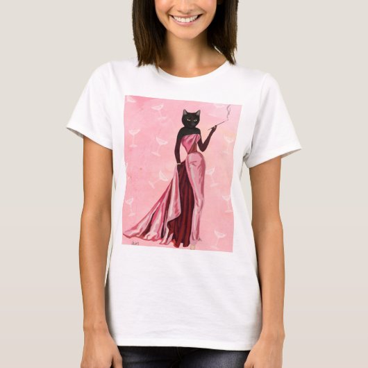 T-shirt Chat flamand en rose (Devant)
