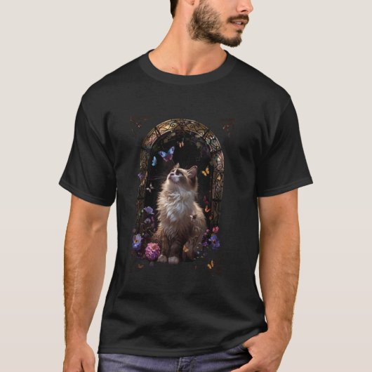 T-shirt Chat Fleur Ragdoll (Devant)