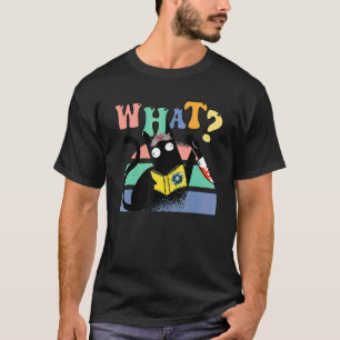 T-shirt Chat floral groovy équipage sppoky Trick Or Teach