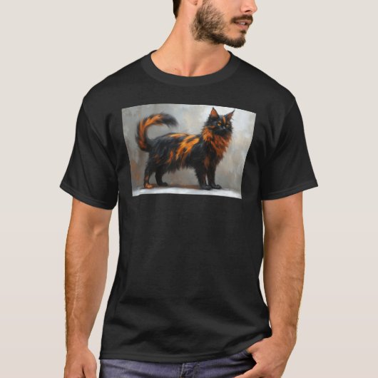 T-shirt Chat flufflye maine coon  (Devant)