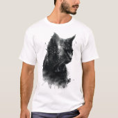 T-shirt Chat & Forêt Double exposition (Devant)