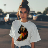 T-shirt Chat & Forêt Double exposition