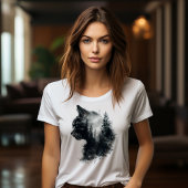 T-shirt Chat & Forêt Double exposition
