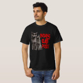 T-shirt Chat fou Posse Cirque Chat Choquant Hilarious Nau (Devant entier)