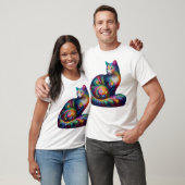T-shirt Chat fractal - Art Feline Psychédélique (Unisexe)
