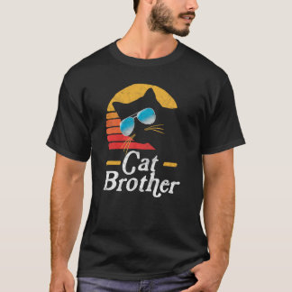 T-shirt Chat Frère Style Vintage Années 80 Soleil Chat Rét