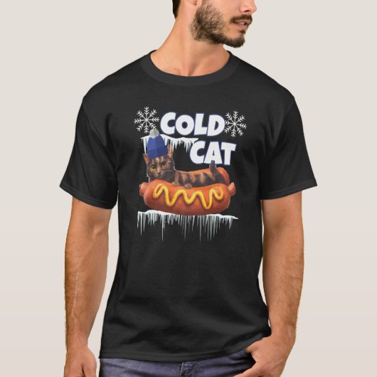 T-shirt Chat froid d'hiver (Devant)