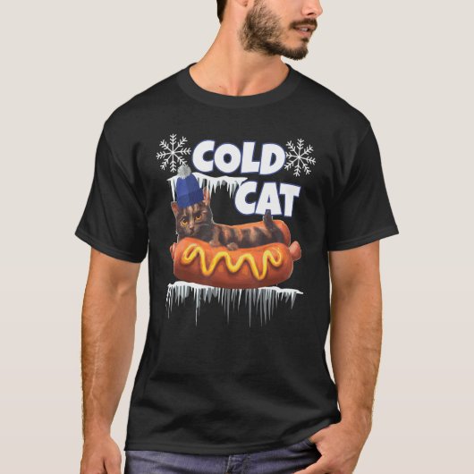 T-shirt Chat froid d'hiver (Devant)