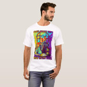 T-shirt chat fumant (Devant entier)