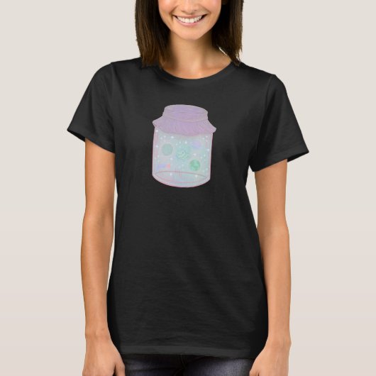 T-shirt Chat Galaxie dans un Pot | L'Art du Chat de l'Espa (Devant)