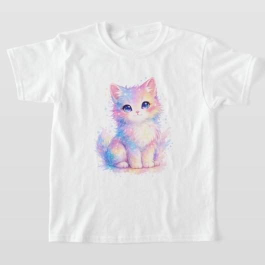T-shirt chat galaxie pastel mignon (Poser)