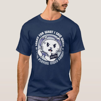T-shirt Chat gamer en colère